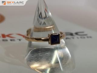 Pyramid Gem Ring Lapis | 18k Rose Gold Vermeil | KIRSTIN ASH