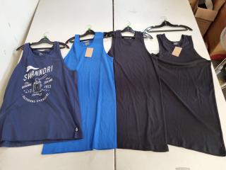 4x Men's Singlets by Swanndri & Natural Authentic, Size 2XL
