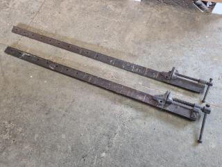 2x Vintage Large Sash Clamps