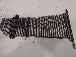 48x Assorted Jobber Type Drill Bits