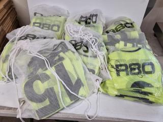105x R80 Yellow High Vis Numbered Bibs, Size S