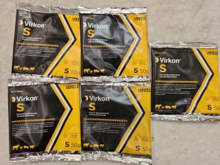 5 x Virkon S Virucidal Disinfectant 50g Sachets