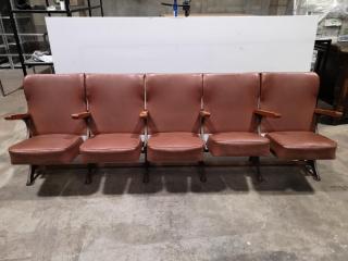 Vintage 5-Seat Movie Theatre Row Unit