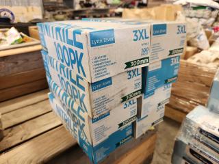 8 x  Boxes of 3XL Long Cuff Nitrile Gloves