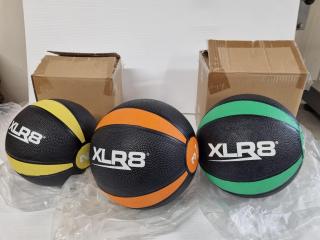 3x XLR8 Medicine Balls, 2kg, 3kg, 4kg, New