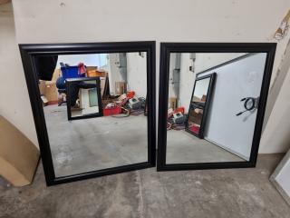2x Modern Wall Mirrors, 900x750mm
