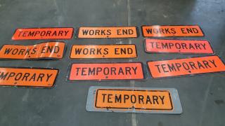 5 RTL Aluminium Reflective Orange LOOSE CHIP Signs
