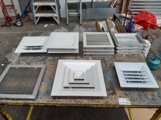 12 x Assorted Aluminum Vent Grilles