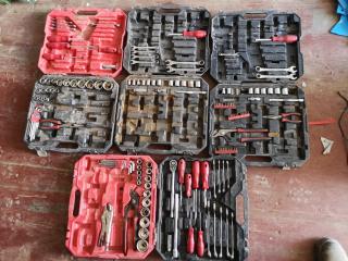 4x Powerbuilt Metric Mechanics Tool Sets, all incomplete