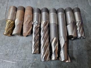 9 x Large Milling Machine Cutters 