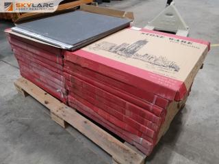 72x Stone Ware Eco Porcelain Tiles, 600x600mm Size