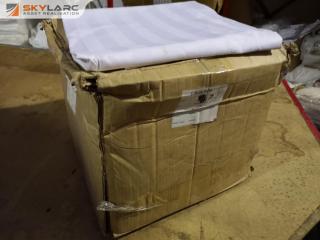 20x White Commercial Grade Super King Size Douceur Flat Bed Sheets