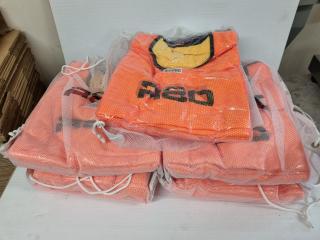 50x R80 Reversible Orange/Yellow Training Bibs, Size XXXL
