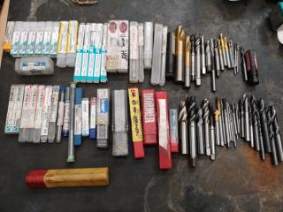 80+ Assorted Milling End Mills & Taping Bits