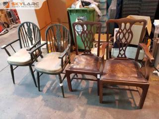 4 x Vintage Wooden Chairs