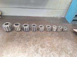 9 x Gear Hobber Cutters