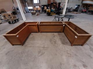 Wooden Garden Planter Box Set