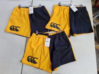 3x Canterbury Harlequin Cotton Shorts, Size 36