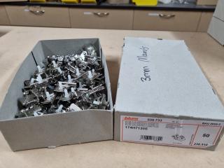 50x Blum 3mm Cam Hinge Mounting Plates