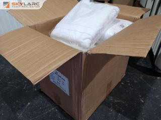 10x White Cotton Velour Bath Robes, Bulk Lot, New