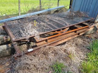 Assorted Steel Frames & Floor Mesh