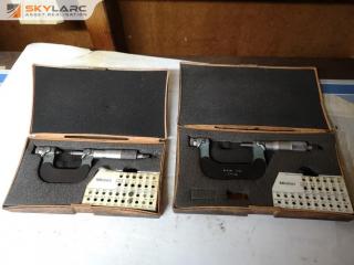 Mitutoyo Precision 0-25mm & 25-50mm Micrometers