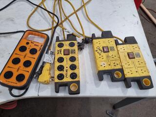 4x Workshop Powerboards Power Extension Leads