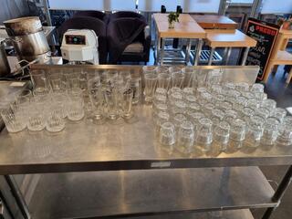 80+ Assorted Cafe Restaurant Drinking Glassware