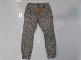 Dricoper Cuffed Fennel Seed Check Jeans - Size 10 / 28