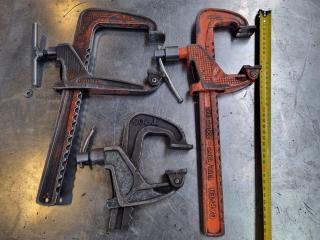 3x Carver Rack Clamps