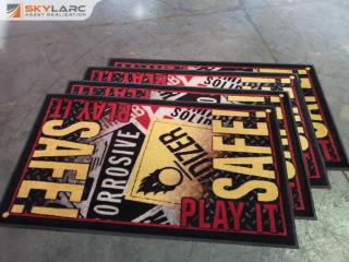4x Workshop Play It Safe Slogan Floor Mats, 850x1500mm, New