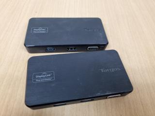 2x Targus USB 3.0 & USB-C Dual Video Travel Docks