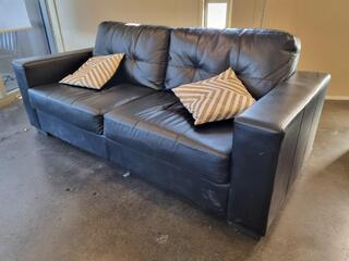 3-Seater Faux Leather Sofa Couch