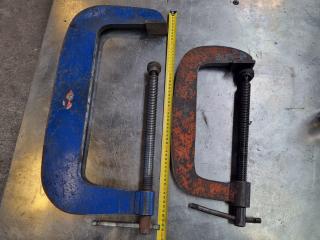 2x G-Clamps, 400mm & 250mm Sizes