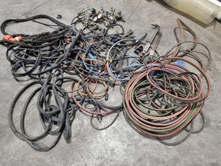 Assorted Welding Hoses, Cables, Torches, Regulators