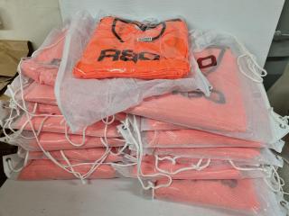 150x R80 Orange Mesh Training Bibs, Size L