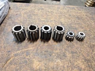 6 x Gear Hobber Cutters