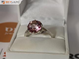 Wicken Love Nest Sterling Silver Ring w/ Swarovski Pink Topaz