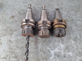 3x BT40 Tool Holders w/ ER32 Collet Chucks