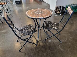 Stylish Classic Cafe Table w/ 2x Chairs Set