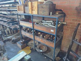 Workshop Shelving and Contents of Steel 