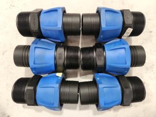 6 x LDMC50 50mm Male Coupling 