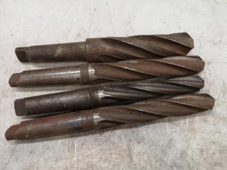 4x Large Mill Drills w/ Morse Taper Shanks