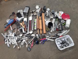 Assorted Commercial Kitchen Tools, Cutlery & More