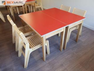 2 x Cafe Tables and Four Chairs