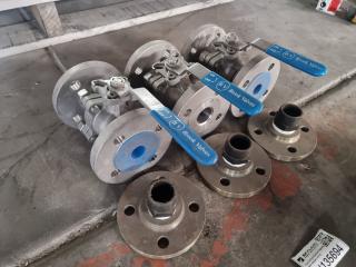 3 Industrial 1½" Class 300 (45mm) Valves 