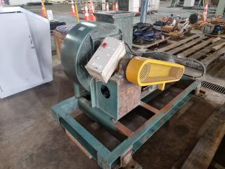 Large Industrial Electric Three Phase Motor and Blower Assembly