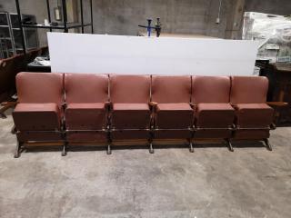 Vintage 6-Seat Movie Theatre Row Unit