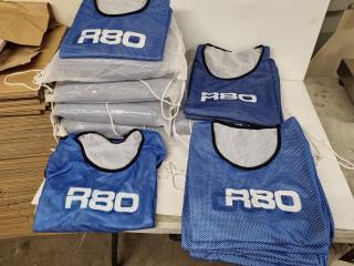 63x R80 Reversible Blue/White Training Bibs
