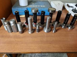 16x Assorted Wide Diameter Precision Thread Plug Gauges